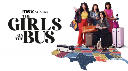 Девушки в автобусе постер